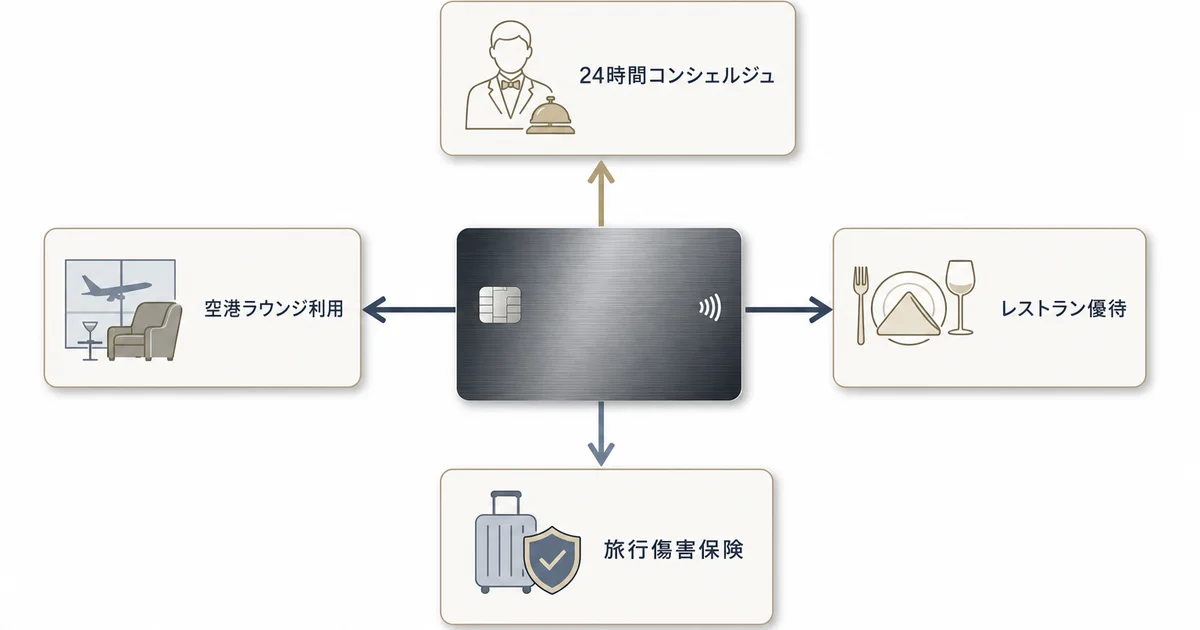 ダイナースクラブプレミアムカードの主要サービス図解