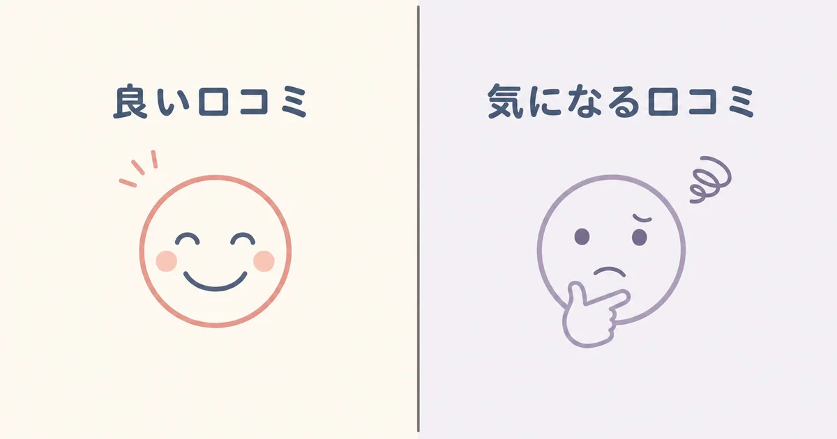 CLIP STUDIO PAINTの良い口コミと気になる口コミを対比した図解