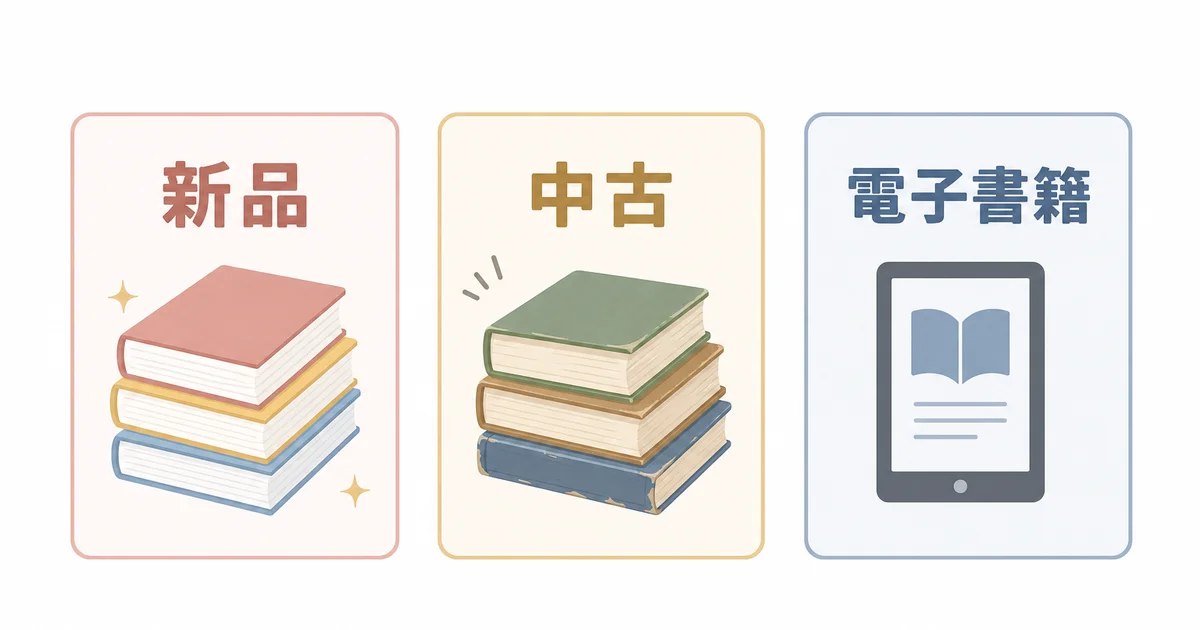 漫画全巻ドットコムの新品・中古・電子書籍を比較した図解