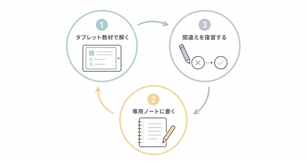松蔭式学習法の学習サイクルを示す図解